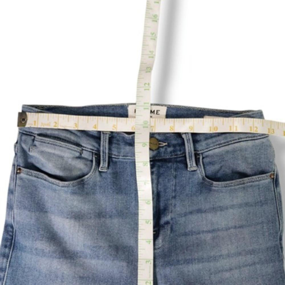 Frame Le High Skinny Jeans Paltrow Mid Rise Crop Raw Hem Light Wash 26x27 - Picture 8 of 9